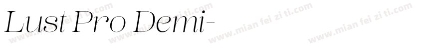 Lust Pro Demi字体转换